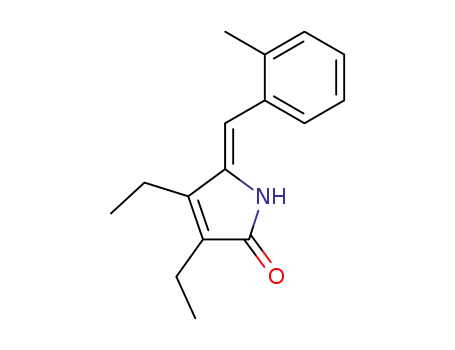 2H-Pyrrol-2-one,
3,4-diethyl-1,5-dihydro-5-[(2-methylphenyl)methylene]-, (Z)-
