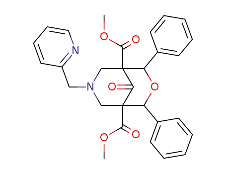 9-oxo-2,4-diphenyl-7-pyridin-2-ylmethyl-3-oxa-7-aza-bicyclo[3.3.1]nonane-1,5-dicarboxylic acid dimethyl ester