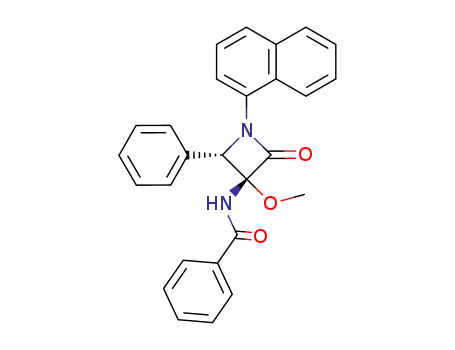 1-(1-Naphthyl)-3-benzoylamino-3-methoxy-4-phenyl-azetidin-2-one