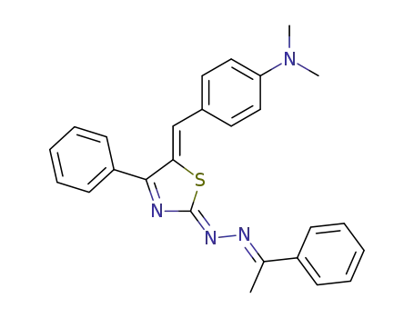 [5-(4-dimethylamino-benzylidene)-4-phenyl-5<i>H</i>-thiazol-2-ylidene]-(1-phenyl-ethylidene)-hydrazine
