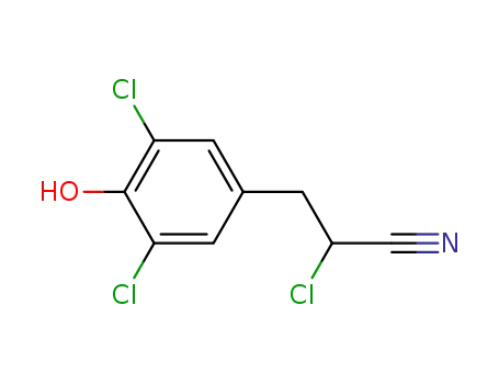 Molecular Structure of 27884-26-0 (α-chloro-β-(3,5-dichloro-4-hydroxyphenyl)propionitrile)