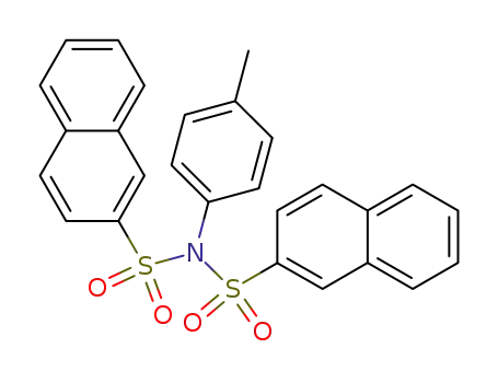 Molecular Structure of 122120-08-5 (<i>N</i>,<i>N</i>-bis-(naphthalene-2-sulfonyl)-<i>p</i>-toluidine)