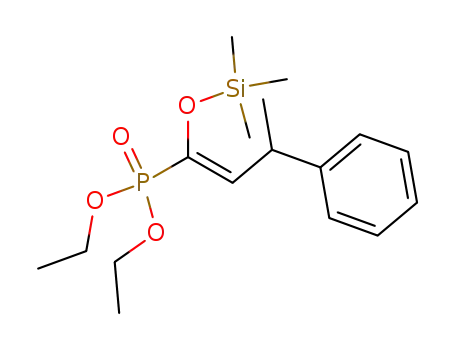 Molecular Structure of 72277-04-4 (Phosphonic acid, [(1E)-3-phenyl-1-[(trimethylsilyl)oxy]-1-butenyl]-,
diethyl ester)