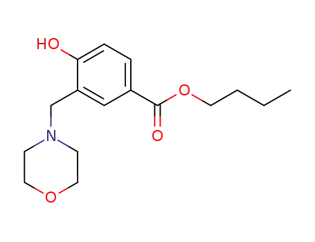 Molecular Structure of 101256-53-5 (4-hydroxy-3-morpholin-4-ylmethyl-benzoic acid butyl ester)