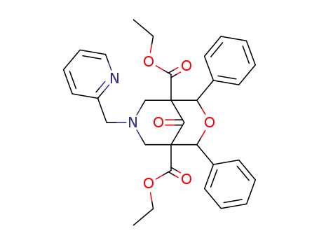 9-oxo-2,4-diphenyl-7-pyridin-2-ylmethyl-3-oxa-7-aza-bicyclo[3.3.1]nonane-1,5-dicarboxylic acid diethyl ester