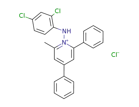 Molecular Structure of 116599-88-3 (1-(2,4-dichloro-anilino)-2-methyl-4,6-diphenyl-pyridinium; chloride)