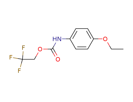Molecular Structure of 331-01-1 ((4-ethoxy-phenyl)-carbamic acid-(2,2,2-trifluoro-ethyl ester))