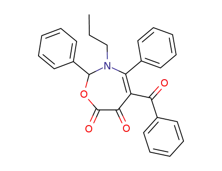 1,3-Oxazepine-6,7-dione, 5-benzoyl-2,3-dihydro-2,4-diphenyl-3-propyl-