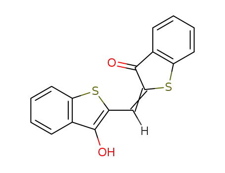 Molecular Structure of 27751-84-4 (Benzo[b]thiophen-3(2H)-one,
2-[(3-hydroxybenzo[b]thien-2-yl)methylene]-)