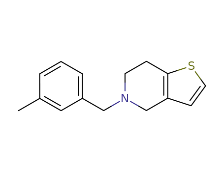 Molecular Structure of 55142-80-8 (5-(3-methyl-benzyl)-4,5,6,7-tetrahydro-thieno[3,2-<i>c</i>]pyridine)