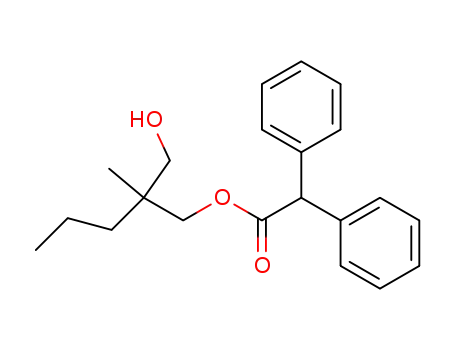 Molecular Structure of 102472-07-1 (diphenyl-acetic acid-(2-hydroxymethyl-2-methyl-pentyl ester))