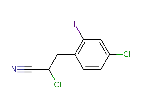 α-chloro-β-(2-iodo-4-chlorophenyl)propionitrile