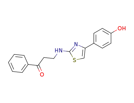 3-[4-(4-hydroxy-phenyl)-thiazol-2-ylamino]-1-phenyl-propan-1-one