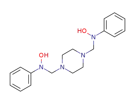 Molecular Structure of 107559-34-2 (1,4-bis-[(<i>N</i>-hydroxy-anilino)-methyl]-piperazine)