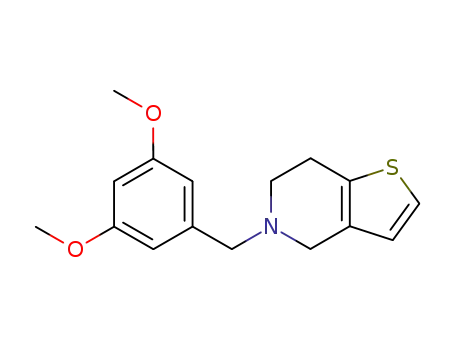 Molecular Structure of 55142-97-7 (5-(3,5-dimethoxy-benzyl)-4,5,6,7-tetrahydro-thieno[3,2-<i>c</i>]pyridine)