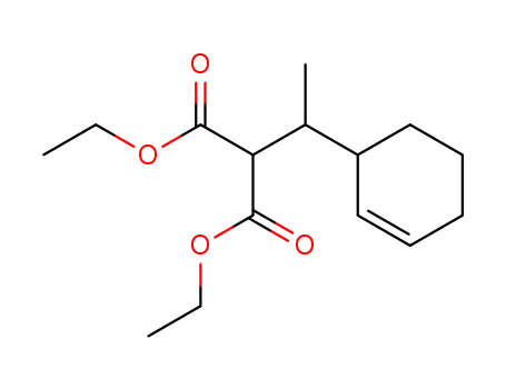 Molecular Structure of 63006-95-1 (Propanedioic acid, [1-(2-cyclohexen-1-yl)ethyl]-, diethyl ester)