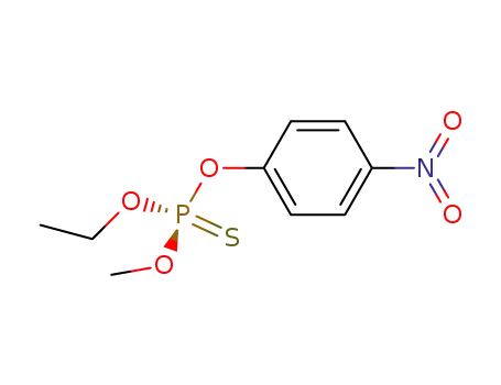 Molecular Structure of 82765-15-9 ((R)-Thiophosphoric acid O-ethyl ester O'-methyl ester O''-(4-nitro-phenyl) ester)