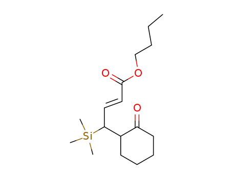 2-Butenoic acid, 4-(2-oxocyclohexyl)-4-(trimethylsilyl)-, butyl ester
