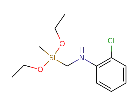 Molecular Structure of 18052-38-5 (2-chloro-<i>N</i>-[(diethoxy-methyl-silanyl)-methyl]-aniline)