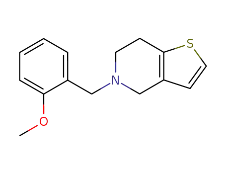 Molecular Structure of 54943-17-8 (5-(2-methoxy-benzyl)-4,5,6,7-tetrahydro-thieno[3,2-<i>c</i>]pyridine)