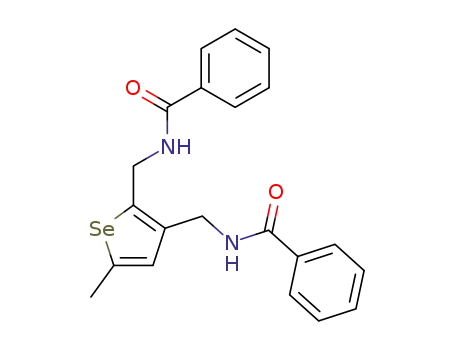Molecular Structure of 115037-52-0 (2,3-bis-(benzoylamino-methyl)-5-methyl-selenophene)