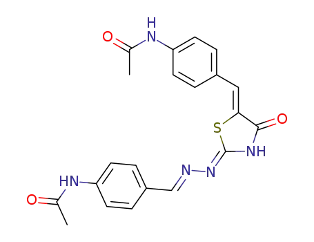 Molecular Structure of 115272-07-6 (5-(4-acetylamino-benzylidene)-thiazolidine-2,4-dion-2-(4-acetylamino-benzylidenehydrazone))
