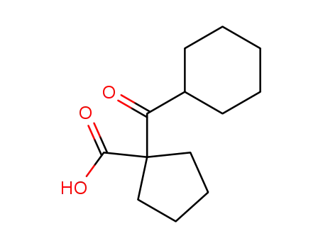 Molecular Structure of 61259-07-2 (Cyclopentanecarboxylic acid, 1-(cyclohexylcarbonyl)-)