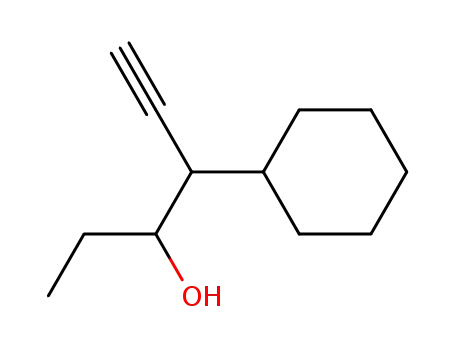 Molecular Structure of 89450-11-3 (Cyclohexaneethanol, a-ethyl-b-ethynyl-)
