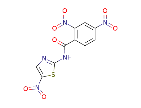 Molecular Structure of 69819-46-1 (2,4-dinitro-<i>N</i>-(5-nitro-thiazol-2-yl)-benzamide)