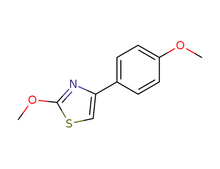 Molecular Structure of 79307-59-8 (2-Methoxy-4-(4-methoxy-phenyl)-thiazole)