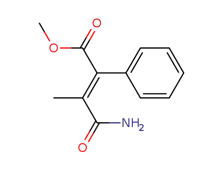 Molecular Structure of 56629-73-3 ((E)-3-Carbamoyl-3-methyl-2-phenyl-acrylic acid methyl ester)