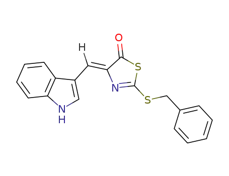 2-benzylsulfanyl-4-(<i>Z</i>)-indol-3-ylmethylene-4<i>H</i>-thiazol-5-one
