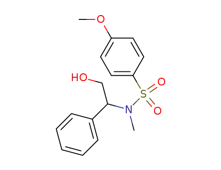 Molecular Structure of 53119-88-3 (N-(2-Hydroxy-1-phenyl-ethyl)-4-methoxy-N-methyl-benzenesulfonamide)