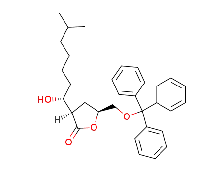 (3R,5S)-3-((R)-1-Hydroxy-6-methyl-heptyl)-5-trityloxymethyl-dihydro-furan-2-one