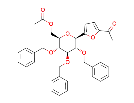 2-Acetyl-5-(6-O-acetyl-2,3,4-tri-O-benzyl-β-D-glucopyranosyl)furan