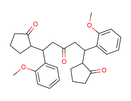 Molecular Structure of 67860-98-4 (Cyclopentanone,
2,2'-[1,5-bis(2-methoxyphenyl)-3-oxo-1,5-pentanediyl]bis-)