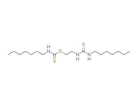 1-n-Heptyl-3-<2-(N-n-heptyl-dithiocarbamoyl)-ethyl>-2-thioharnstoff; N-n-Heptyl-S-<2-N'-n-heptyl-thioureido)-ethyl>-dithiocarbamidsaeure