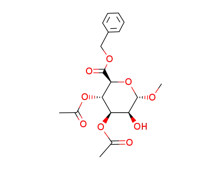 (2S,3S,4R,5S,6S)-3,4-Diacetoxy-5-hydroxy-6-methoxy-tetrahydro-pyran-2-carboxylic acid benzyl ester