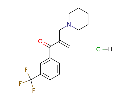2-Propen-1-one, 2-(1-piperidinylmethyl)-1-[3-(trifluoromethyl)phenyl]-,
hydrochloride
