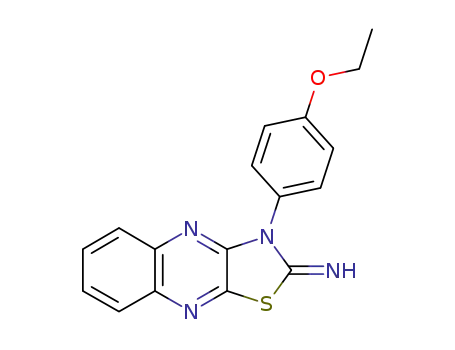 Molecular Structure of 31200-23-4 (3-(4-ethoxy-phenyl)-3<i>H</i>-thiazolo[4,5-<i>b</i>]quinoxalin-2-ylideneamine)