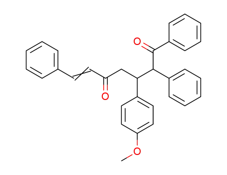 Molecular Structure of 58363-63-6 ((E)-3-(4-Methoxy-phenyl)-1,2,7-triphenyl-hept-6-ene-1,5-dione)
