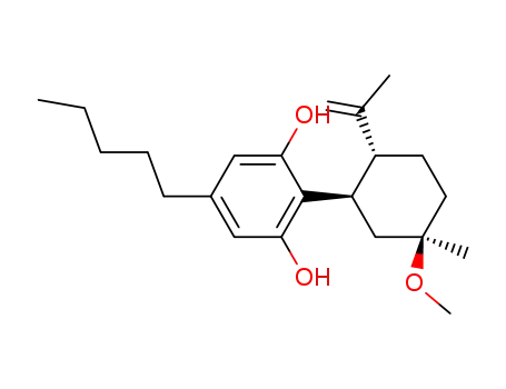 Molecular Structure of 32209-09-9 (2-((1R,2R,5R)-2-Isopropenyl-5-methoxy-5-methyl-cyclohexyl)-5-pentyl-benzene-1,3-diol)