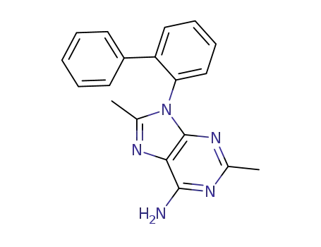 Molecular Structure of 100634-02-4 (9-(2-biphenylyl)-2,8-dimethyl-9H-purin-6-amine)