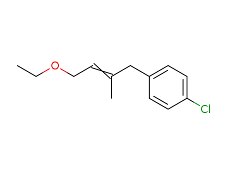 Molecular Structure of 56184-22-6 (1-Chloro-4-((E)-4-ethoxy-2-methyl-but-2-enyl)-benzene)