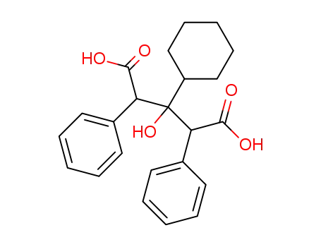 Molecular Structure of 61259-28-7 (Pentanedioic acid, 3-cyclohexyl-3-hydroxy-2,4-diphenyl-)
