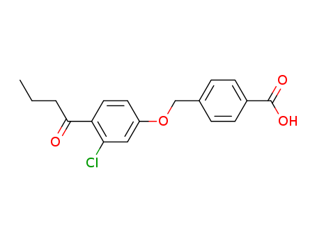 4-[[3-chloro-4-(1-oxopropyl)phenoxy]methyl]benzoic acid