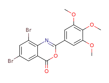 Molecular Structure of 73314-26-8 (6,8-dibromo-2-(3,4,5-trimethoxy-phenyl)-benzo[<i>d</i>][1,3]oxazin-4-one)