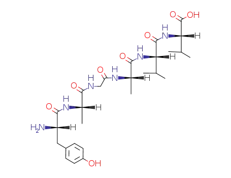 Molecular Structure of 112208-30-7 (L-Valine, N-[N-[N-[N-(N-L-tyrosyl-L-alanyl)glycyl]-L-alanyl]-L-valyl]-)