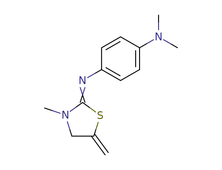 Molecular Structure of 64892-77-9 (1,4-Benzenediamine,
N,N-dimethyl-N'-(3-methyl-5-methylene-2-thiazolidinylidene)-)