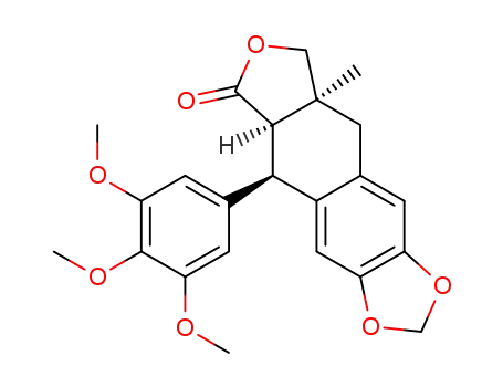 t-3a-methyl-6,7-methylenedioxy-r-9-(3,4,5-trimethoxyphenyl)-3a,4,8a,9-tetrahydronaphtho<2,3-c>furan-1(3H)-one